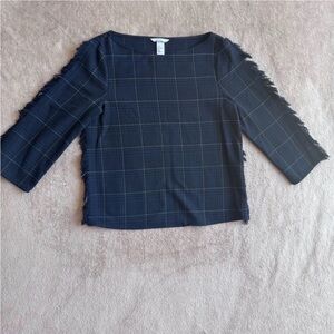 H&M Dark Blue Plaid Women's Blouse